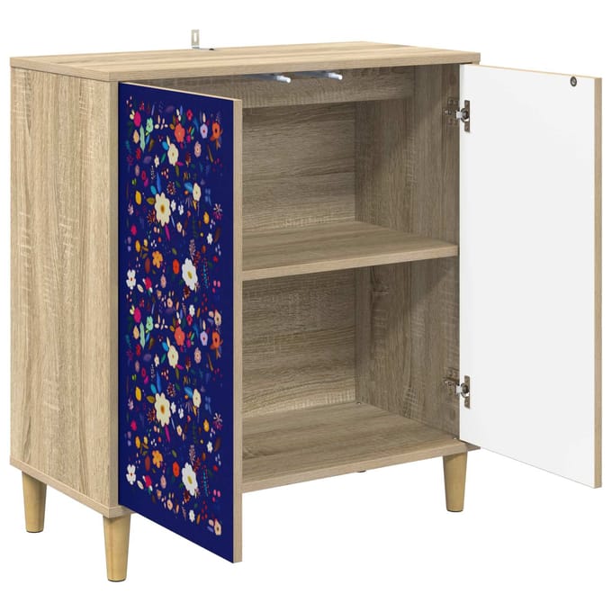 vidaXL - Dressoir - MAINZ - Sonoma - 69 - x - 33 - x - 75 - cm - Bewerkt - hout