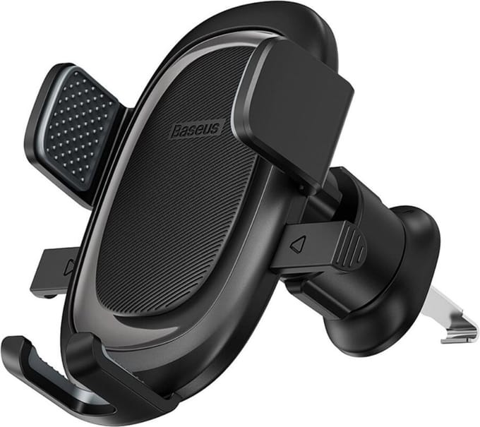 Baseus Verstelbare Dashboard/Ventilatierooster Telefoonhouder Zwart
