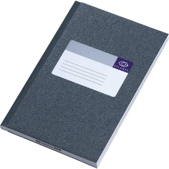 Notitieboek djois atlanta gelijmd 165x105mm 128blz Grijs