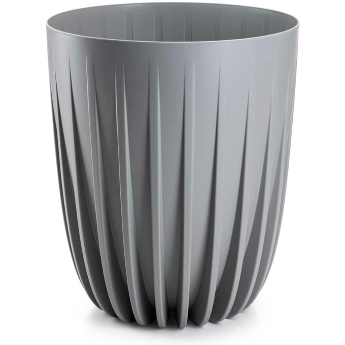 HowHomely Stripped Serie - Bloempot - Grijs - 46x39 cm - UV-bestendig