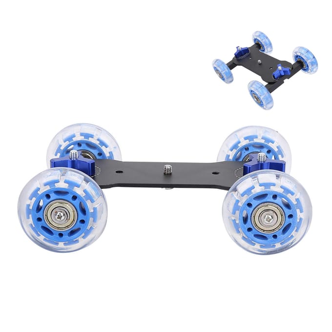 Mini Desktop 10KG Laadvermogen Rail Roller Track Slider Dolly Skater Auto voor DSLR Camera Camcorder gray