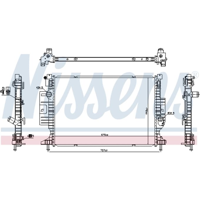 Radiator, motorkoeling NISSENS 606387