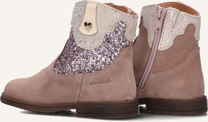 Develab 47084 Laarzen - Suède - Unisex - Roze - Maat 25