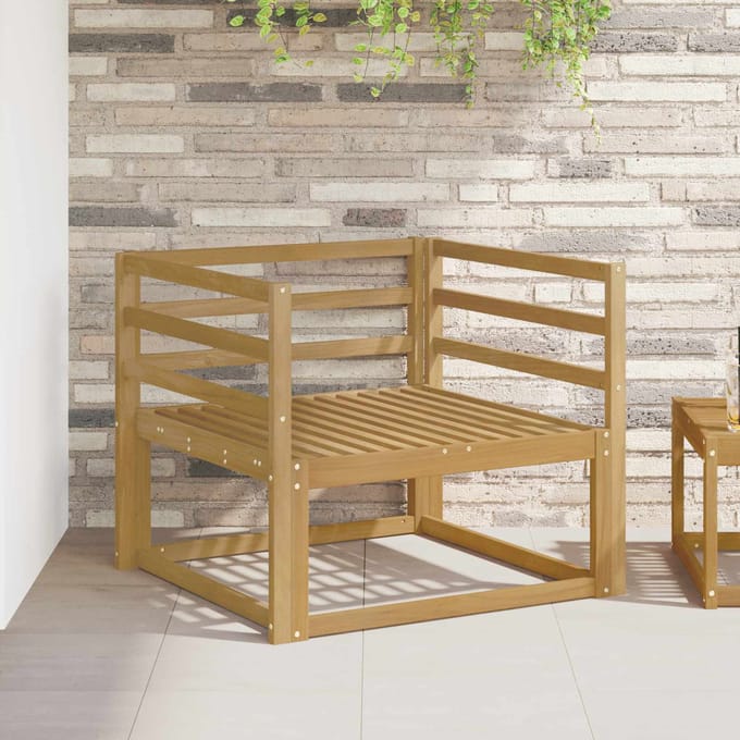 vidaXL Buiten Midden Sofa Massief Acaciahout Wit