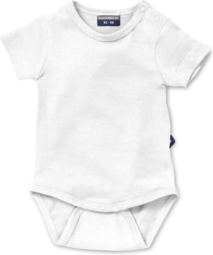 Silky Label romper ice white - korte mouw - maat 74/80 - wit