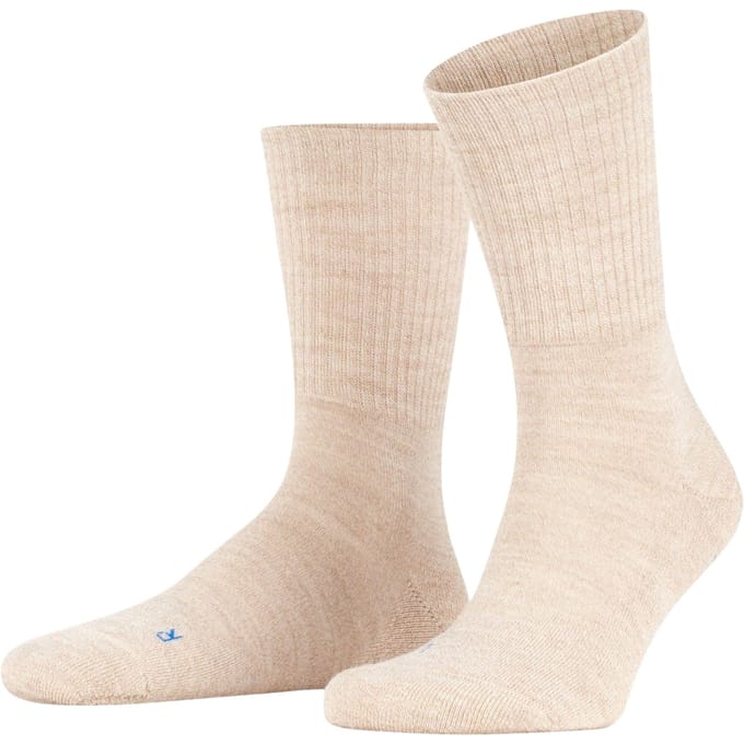FALKE Walkie Light eenkleurig wol functioneel materiaal sokken unisex beige - maat 46-48