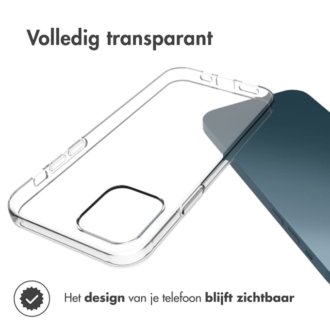 Accezz Hoesje - Geschikt voor Apple iPhone 12 Pro / 12 - Clear Backcover - Transparant