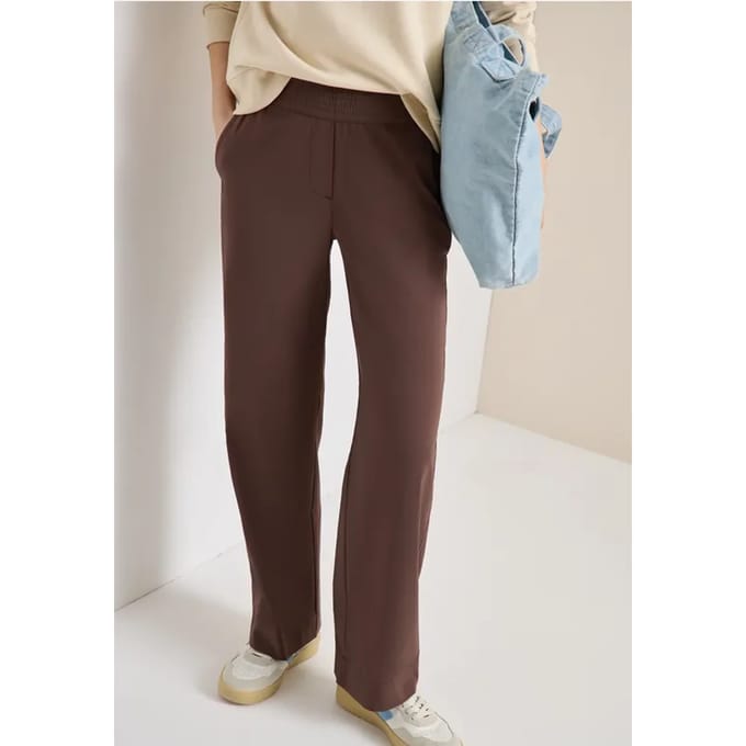 High Waist broek met wijde pijpen in Loose Fit