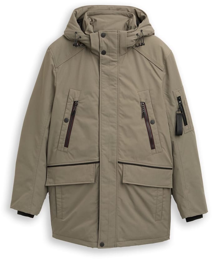 Tom Tailor - Arctic parka met afneembare capuchon - Maat XXL - smokey olive green