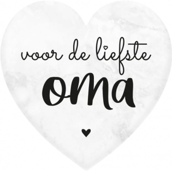 Marmeren hartje - Oma - 5x5cm