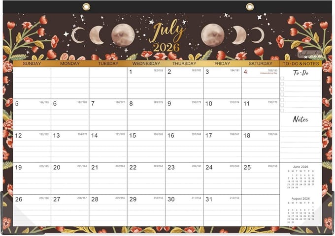 Maandkalender Bureau en Wand - Juli 2024 t/m December 2025
