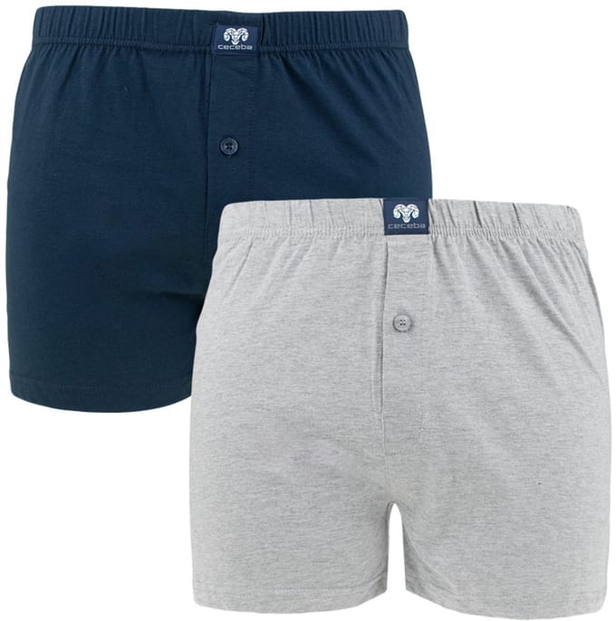 CECEBA Daytona 2-pack Heren Boxershorts wijd - Grijs