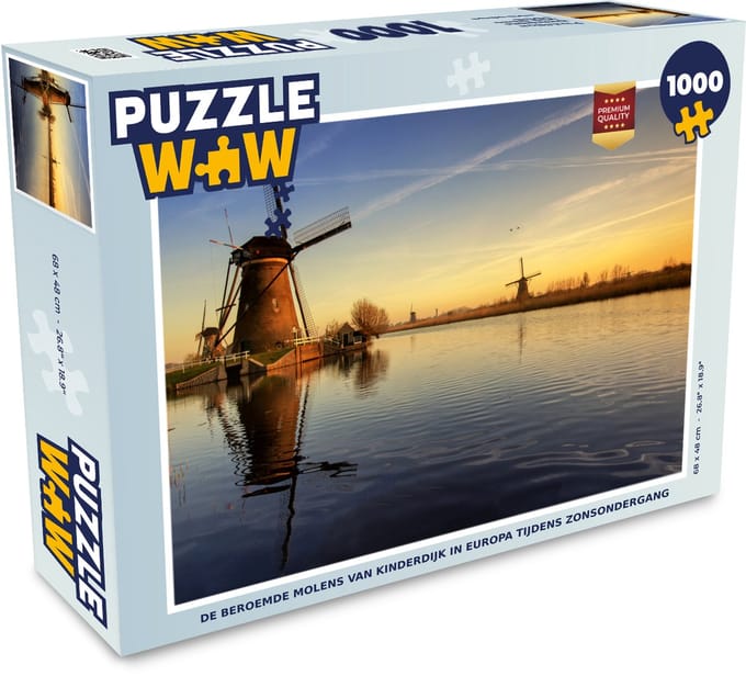 Puzzel Molen - Water - Horizon - Legpuzzel - Puzzel 1000 stukjes volwassenen