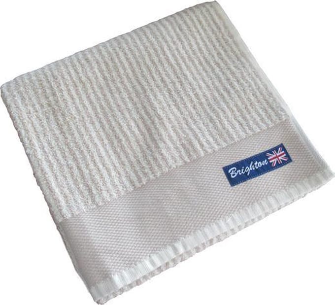 Brighton Stripe Handdoek - 60x110 cm - Beige - 3 stuks