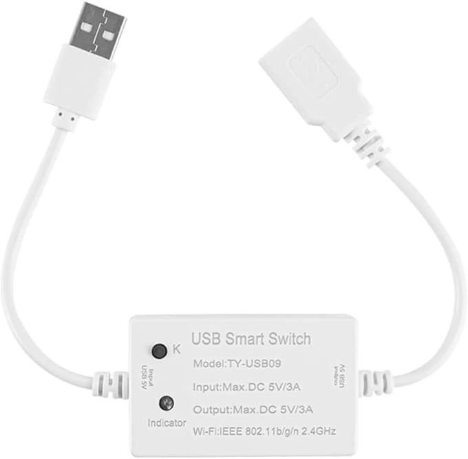 USB Smart Switch - Controller Breaker Timer - Apparaten Bediening - Lokale Netwerk Controle - 1 Stuk - Wit