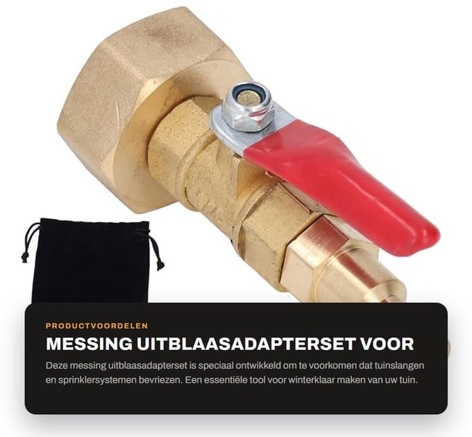 Dailygoods - Messing Uitblaasadapterset voor Tuinirrigatie en Vorstbescherming