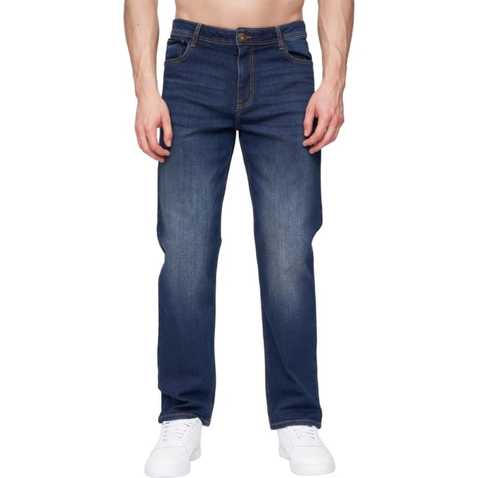Henleys Heren Breeze Rechte Jeans (Donkere wasbeurt)