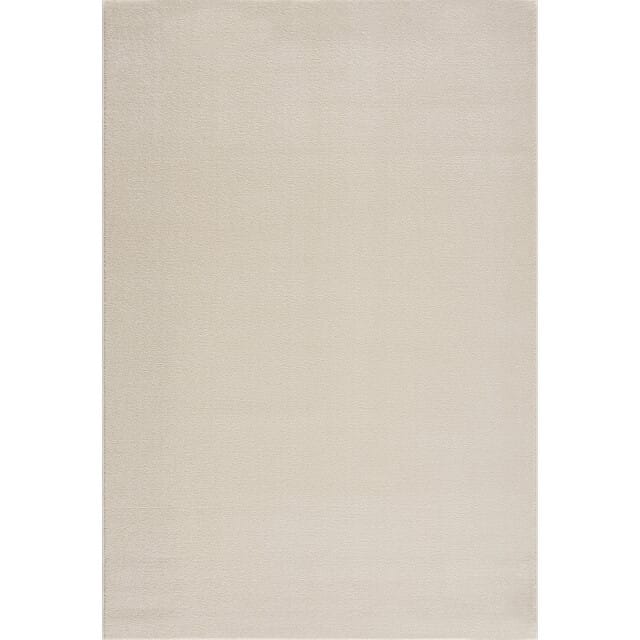 Uni Effen Laagpolig Vloerkleed Modern Creme- 80x150 CM