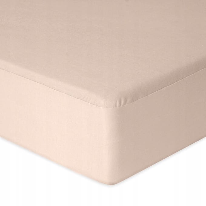 Jersey hoeslaken met elastiek 160x200 cm - Beige