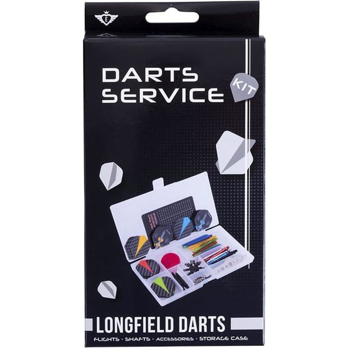 ENGELHART - Kit Accessoires Fléchettes 141 Pièces - Pointe Acier et Pointe Nylon - Ailettes, Tiges, Pointes Soft Tip, Outil et Boîte