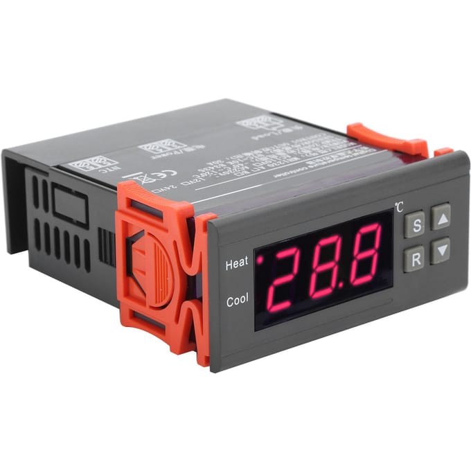Elektronische Digitale Display Thermostaat Dubbele Uitgang Temperatuurregelaar voor Vloerverwarming AC200V gray