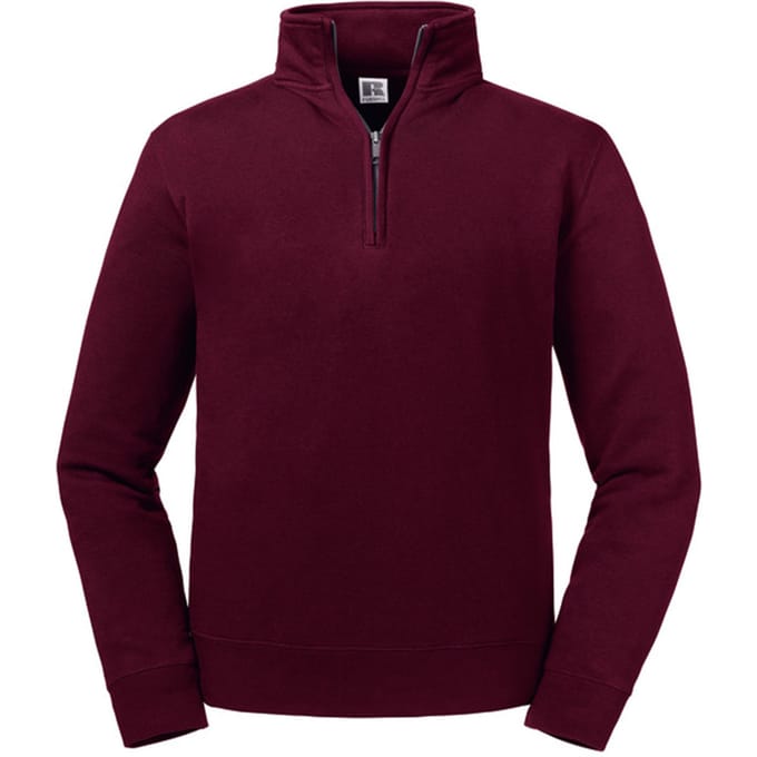 Russell Heren Authentieke Kwartier Ritssweatshirt (Bourgondië)