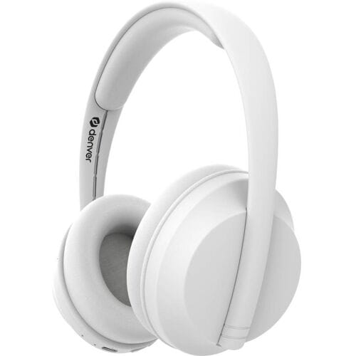 Denver BTH-235W On Ear headset Bluetooth, Draadloos Stereo Wit Headset, Volumeregeling, Afstandsbediening, Indicator voor batterijstatus Mobiele...