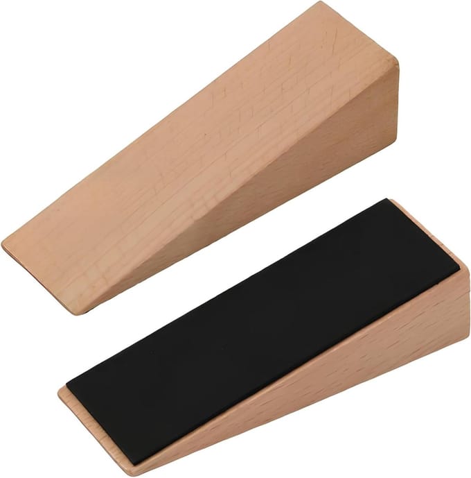 Set van 2 antislip deurstoppers met rubber - deurwiggen voor zware deuren