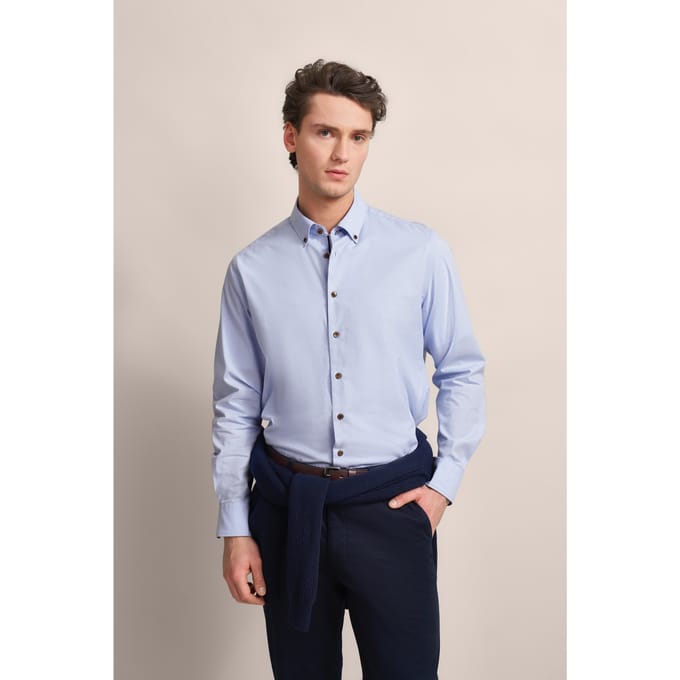Bugatti Herren 100% katoenen overhemd