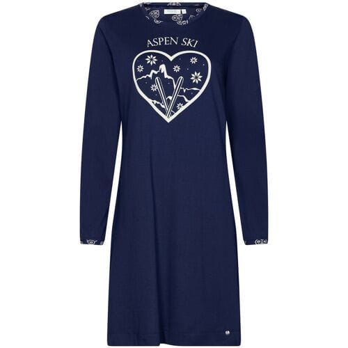 Rebelle - Nachthemd - Aspen Ski - Katoen - Blauw - Maat 40
