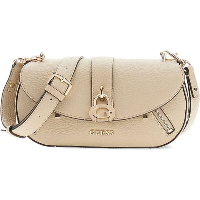GUESS schoudertas Jessa Flap Crossbody Bag Taupe