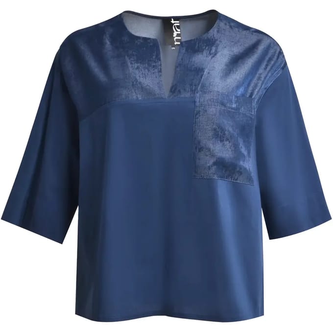 Dames blouse met borstzak Mat Fashion