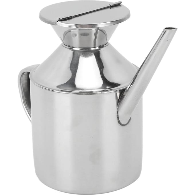 Roestvrijstalen Oliekan Multifunctionele Oliecontainer Oliedispenserfles voor Sojasaus Azijn Kookwijn With Handle white