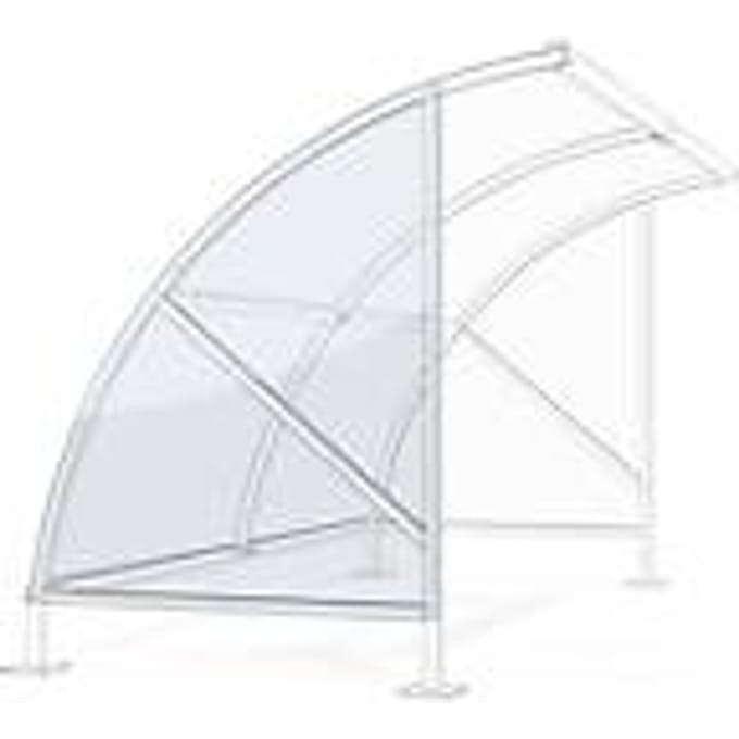 Zijwand voor luifelsysteem model Bamberg transparant B 2040/4080 mm, links, polycarbonaat