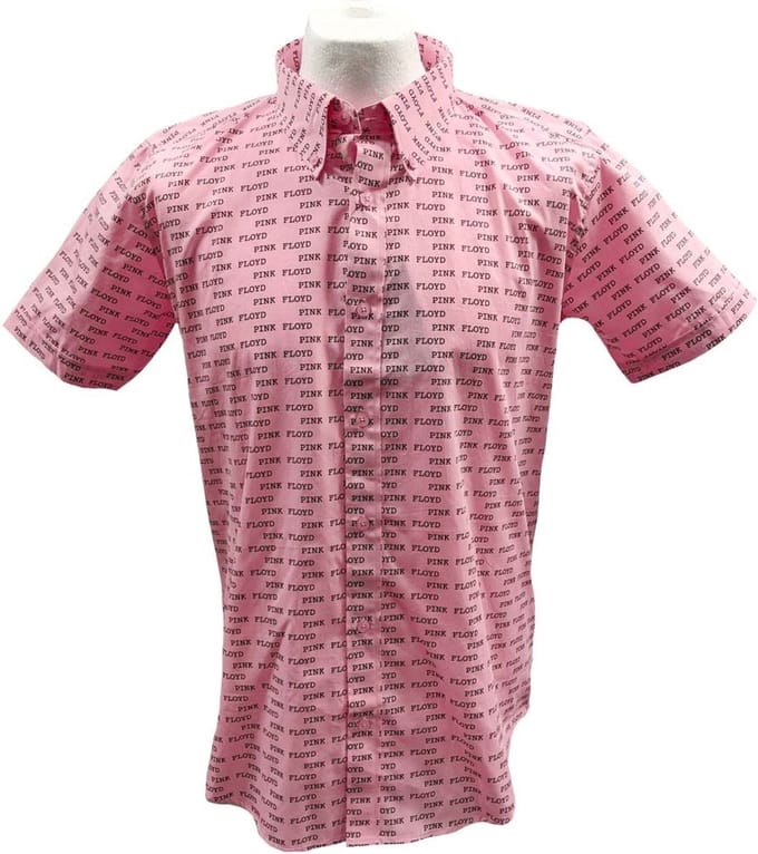 Pink Floyd - Courier Pattern Shirt - S - Roze