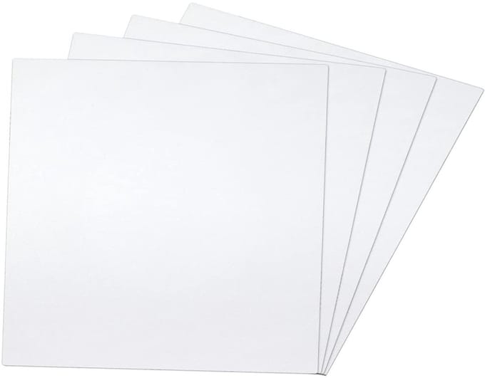 Set van 4 Mouldable Plastic Plates - Witte Mallen, 1.5mm Dikte, 30x30cm voor Creatief Gebruik