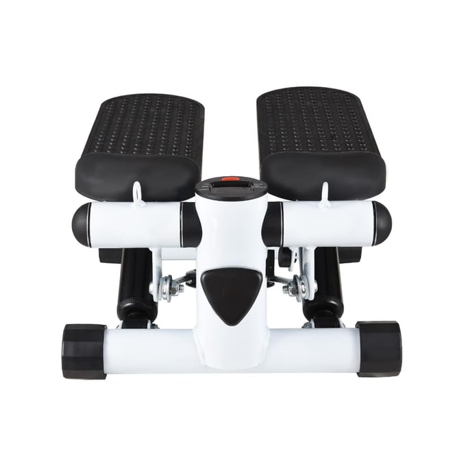 Mini-stepper voor thuisoefeningen met weerstandsbanden LCD-display Capaciteit 100kg Trapstepper BlackWhite