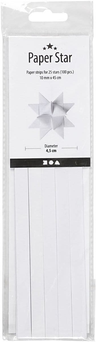 Vlechtstroken, L: 45 cm, B: 10 mm, d 4,5 cm, wit, 100 stroken/ 1 doos
