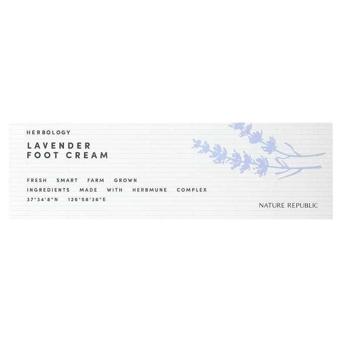 Nature Republic, Herbology, Lavender Foot Cream, 2.36 fl oz (70 ml) white