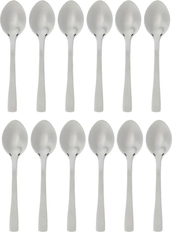 Secret de Gourmet Koffielepels/theelepels - 12 stuks - RVS - 9,5 cm