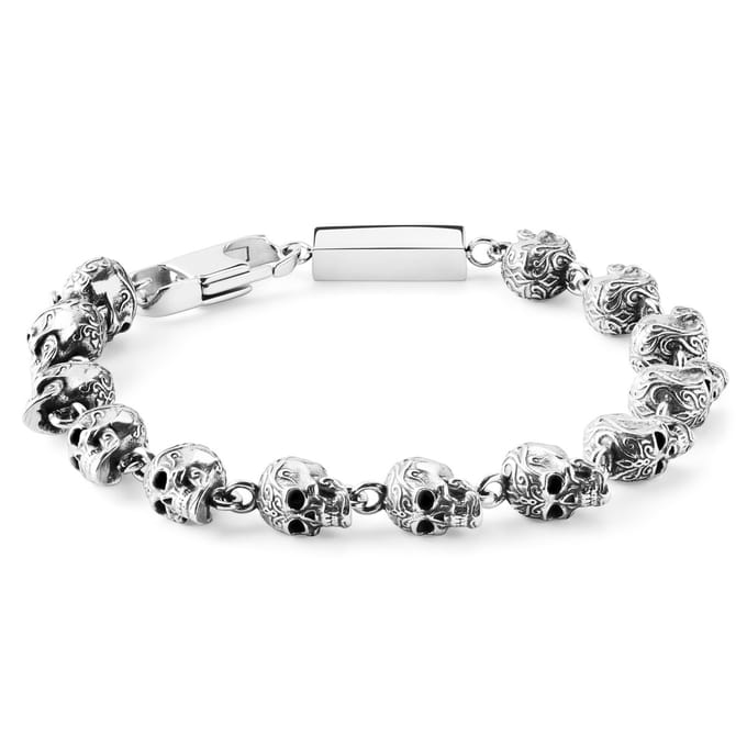 Ruben Rico Stalen Schedelarmband