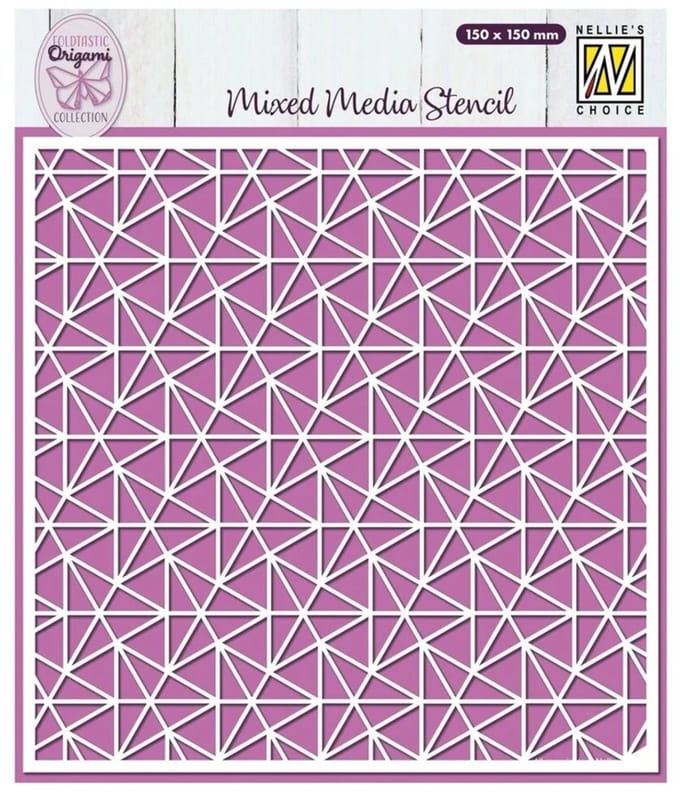 MMS-4K-069 - Mixed Media Stencil - Nellie Snellen - Origami Triangles - driehoeken driehoek