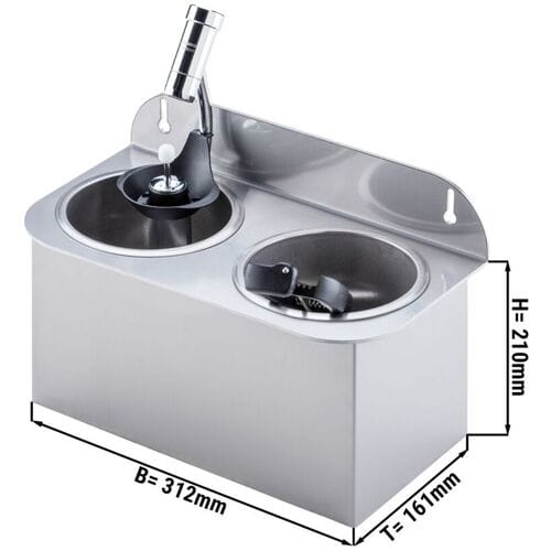 GGM Gastro Eisportioniererdusche mit Portioniererdusche & integr. Wasserstrahl-Regler Zilver