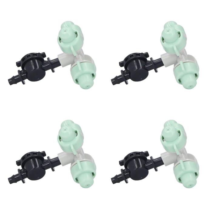 10 Set Kruis Vernevelsproeier met 4/7mm Koppeling Micro-irrigatiekop voor Landbouwgrond Tuin white