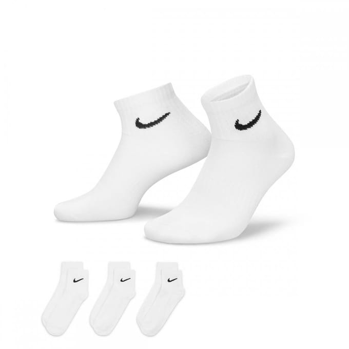 Chaussettes fines Nike Everyday ankle 3 paires Sx7677 100 024 white