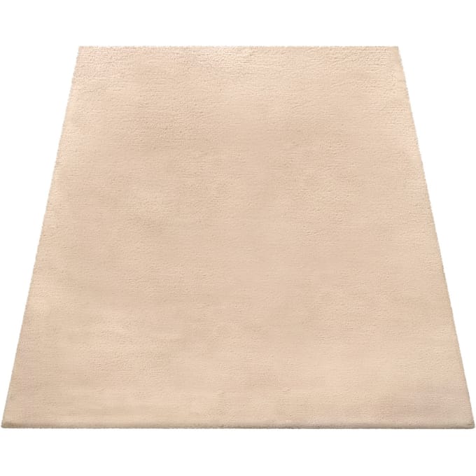 Vachtkleed Fluffy zand 200 cm vierkant
