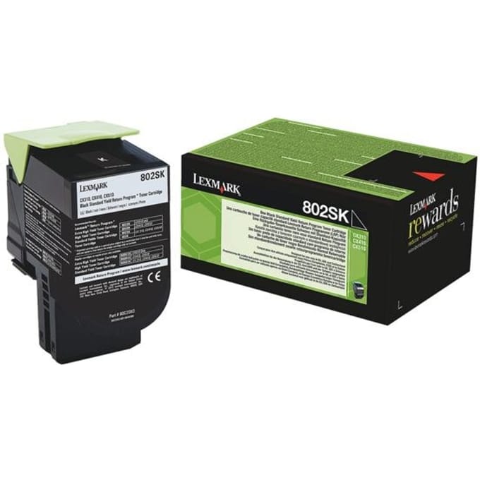 Lexmark 80C2SK0 nr. 802SK toner cartridge zwart (origineel)