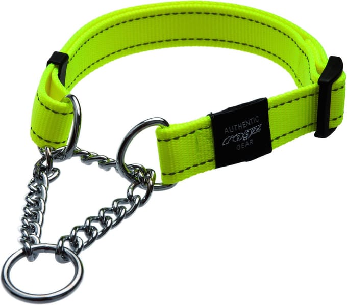 Rogz Utility Sliphalsband Ketting Geel - Hondenhalsband - Xl 45-70x2.5 Cm