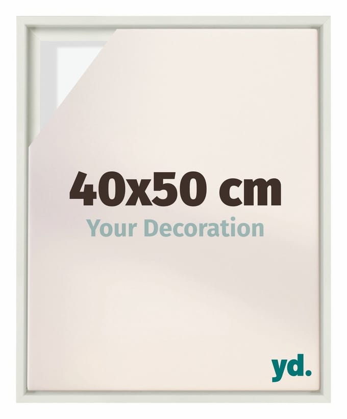yd, Baklijst 40x50 cm Wit Mat - Lijst voor Canvasdoek - MDF Lyon