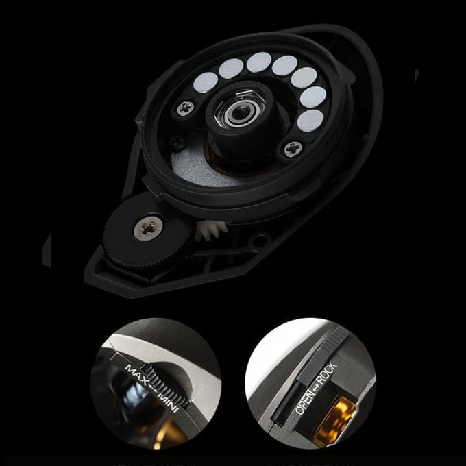 Vismolen Werpmolen Baitcaster 7.2:1 hogesnelheidsmolen met magnetische rem 18LB Max Left Hand black